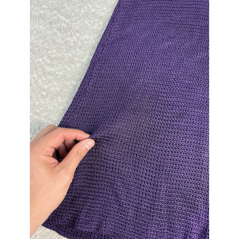 Calle‎ Del Mar Women's Purple Short Sleeve Knit Polo Dress Size Medium - Picture 2 of 11
